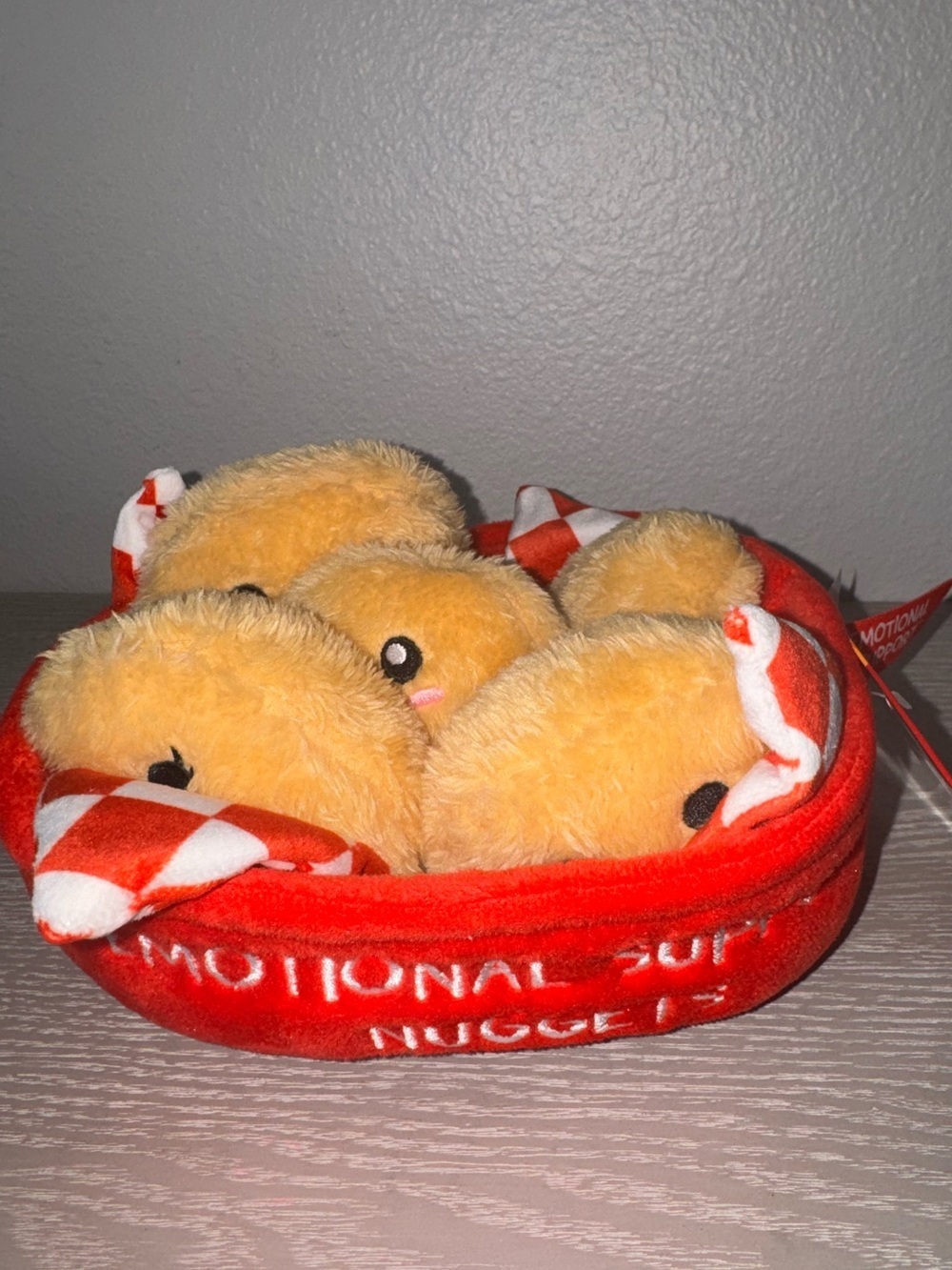 Emotional Support Nuggets Plush Set of 5 NWT in Basket Happy